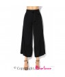 Black High Waist Side Ruffle Palazzo Pants