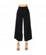 Black High Waist Side Ruffle Palazzo Pants