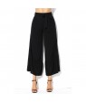 Black High Waist Side Ruffle Palazzo Pants