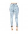 Acid Wash Designful Seam Accent Raw Hem Jeans