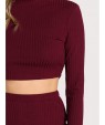 High Neck Crop Top &amp;amp; Pencil Skirt Set