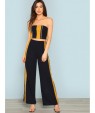 Striped Crop Top &amp;amp; Wide Leg Pants Co-Ord