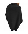 Black Chunky Knit Open Front Dolman Cardigan