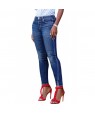 Blue Slit Front Skinny Jeans for Women