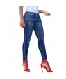 Blue Slit Front Skinny Jeans for Women