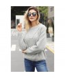 Grey Reversible Velvet O Neck Sweater