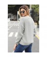 Grey Reversible Velvet O Neck Sweater