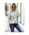 Grey Reversible Velvet O Neck Sweater